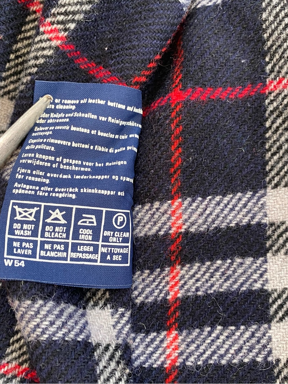 Vintage BURBERRYS' women's Jacket Wool Alpaca Nova Check Plaid Interior SZ Lg - Picture 9 of 16